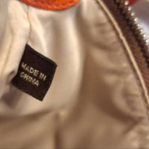 Coach Legacy Signature Swingpack Crossbody Bright Coral and Light Khaki Brown - Picture 7 of 7